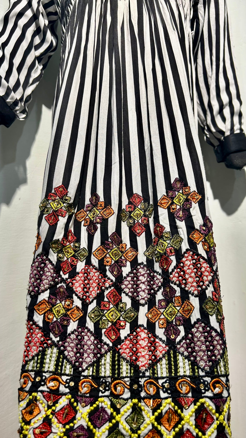 Smoken stripes’ frock