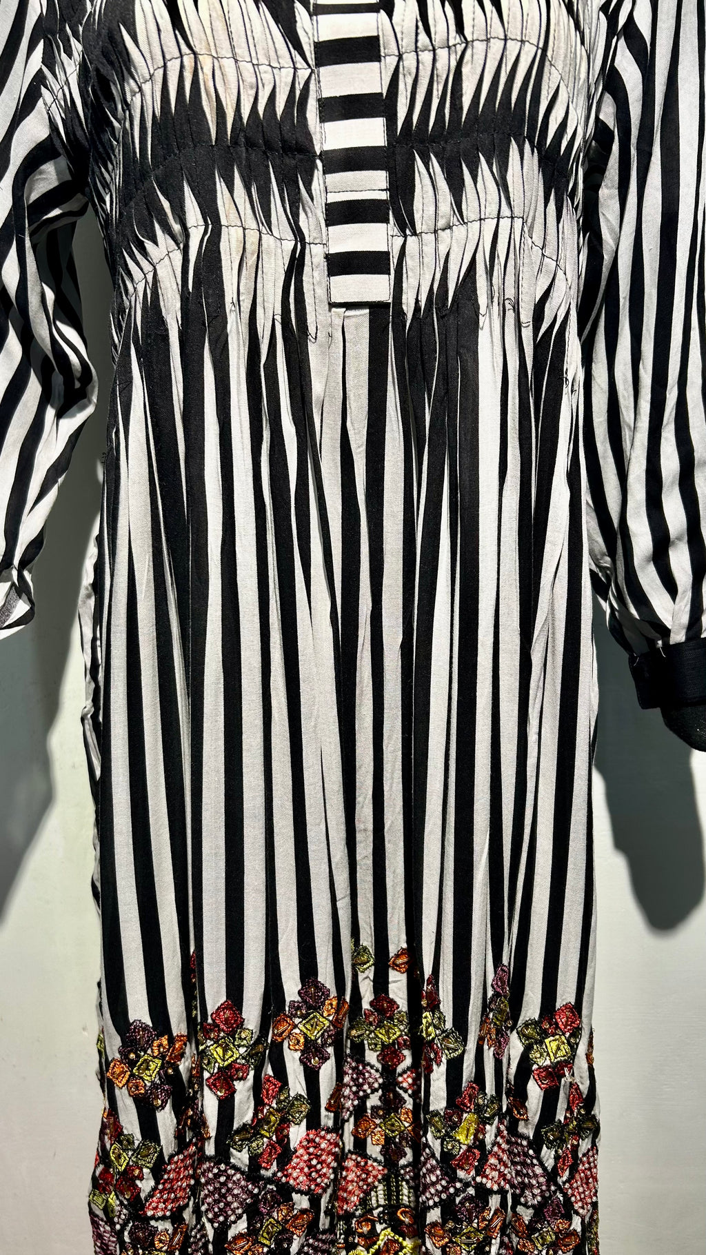 Smoken stripes’ frock