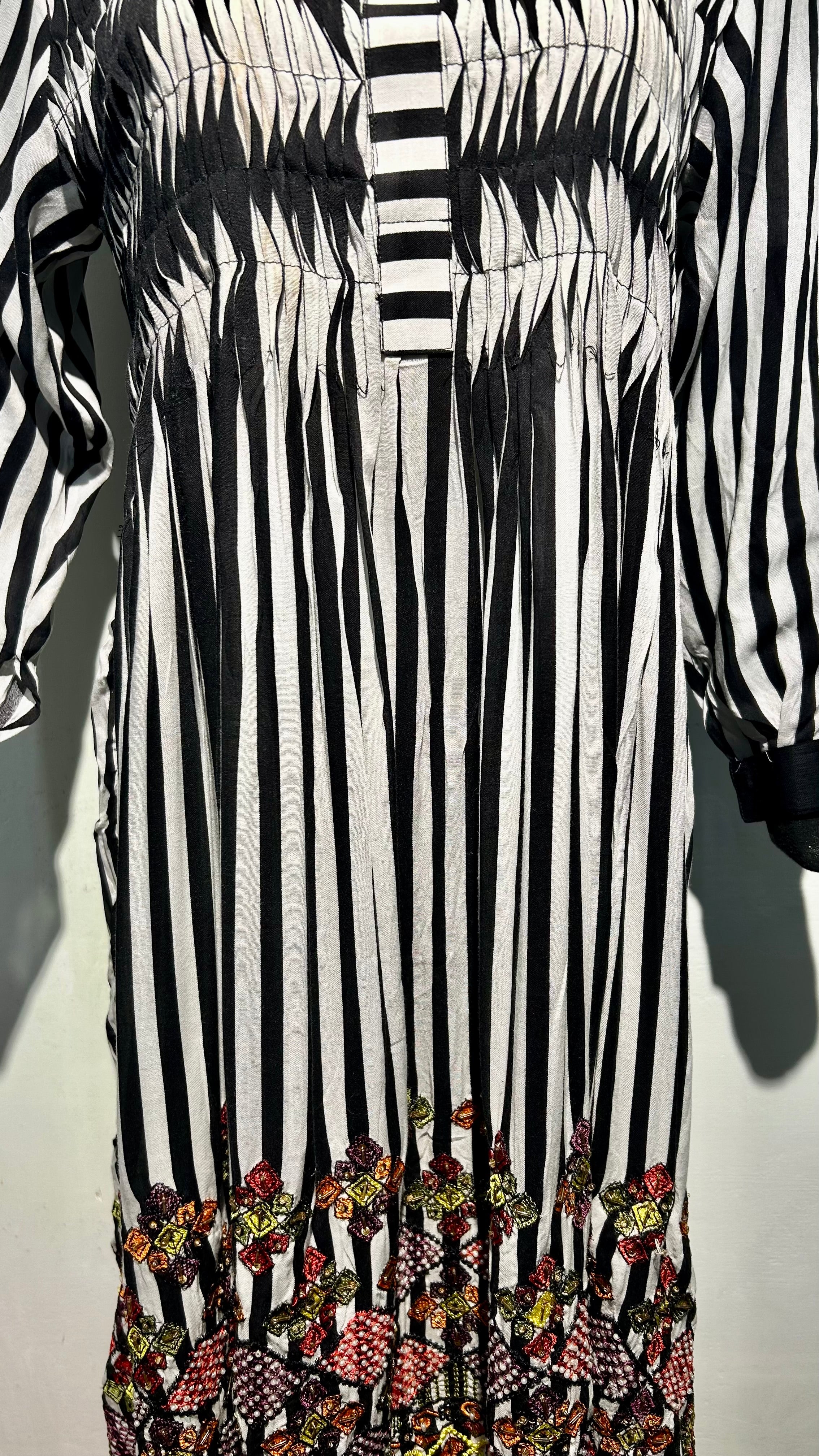 Smoken stripes’ frock