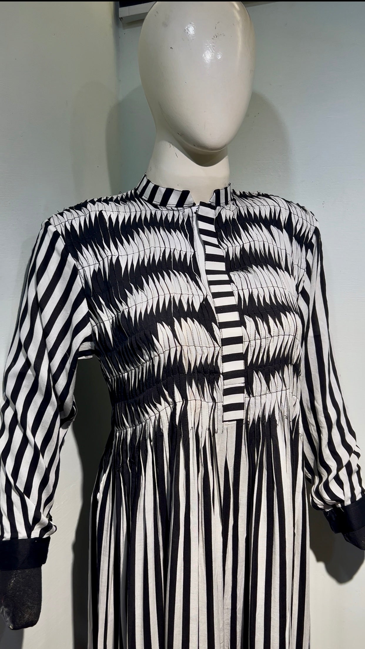 Smoken stripes’ frock
