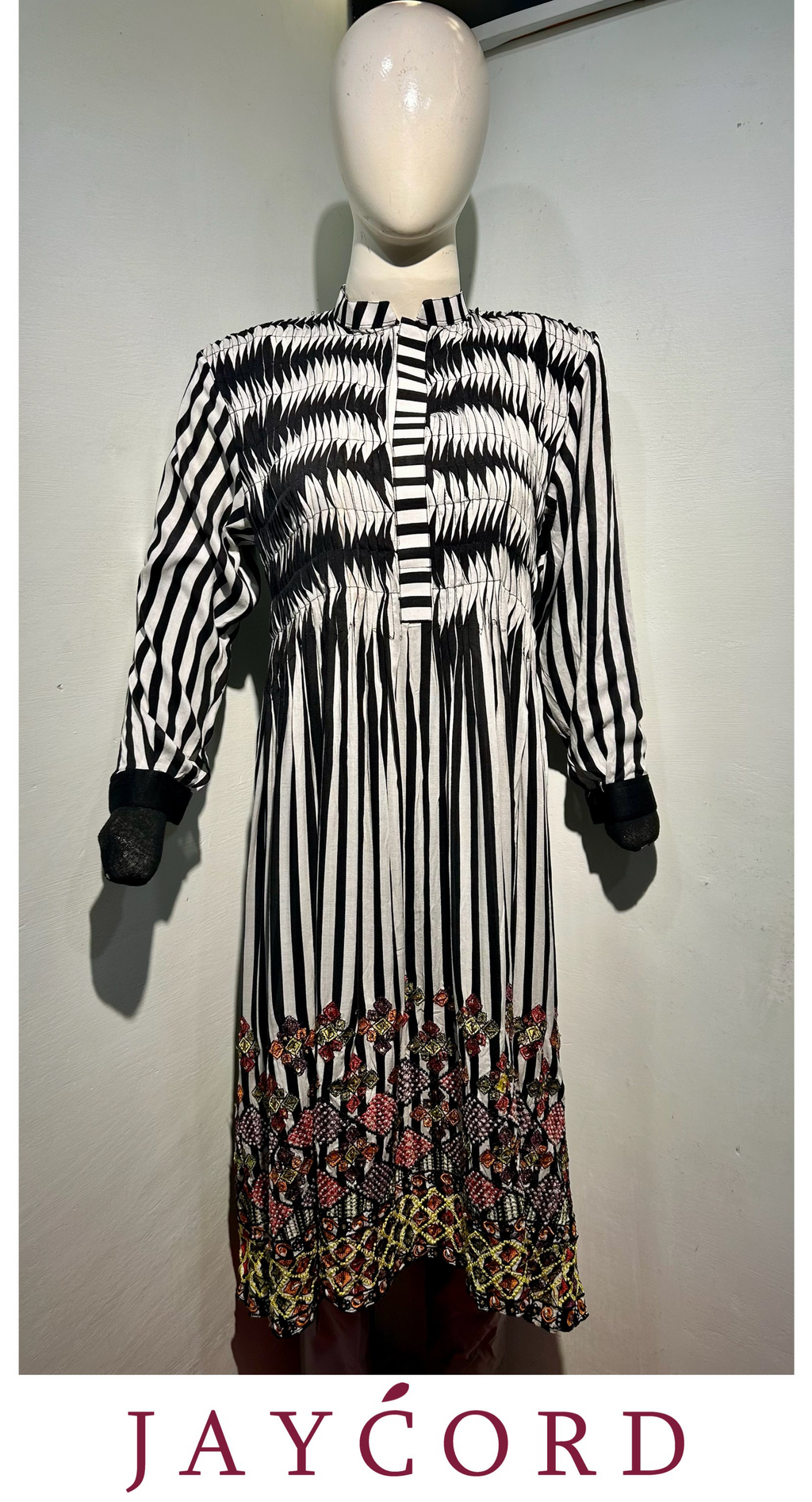 Smoken stripes’ frock
