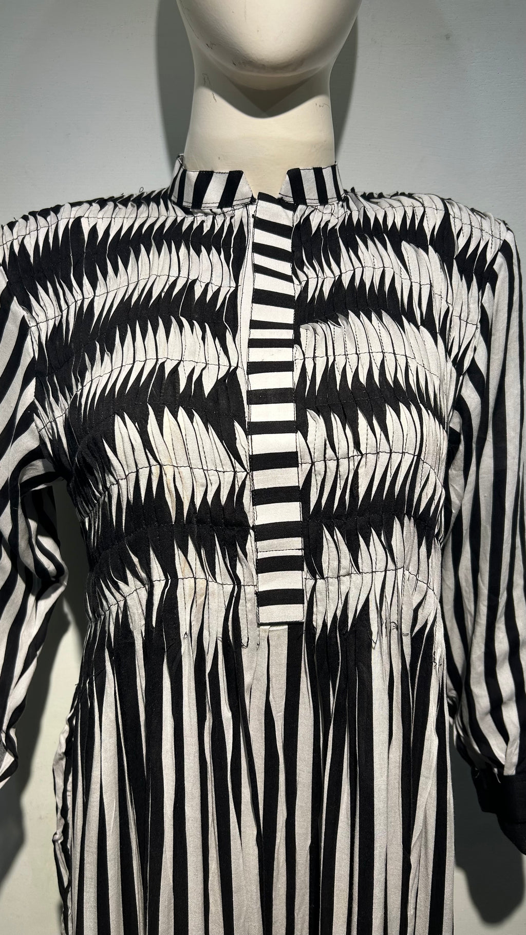 Smoken stripes’ frock