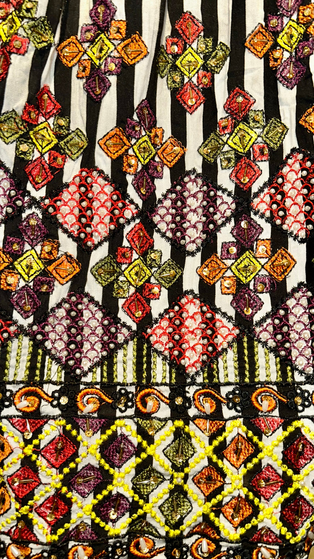 Smoken stripes’ frock